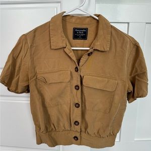 Abercrombie & Fitch Tan Button Down Shirt